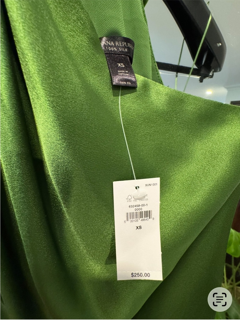 Banana Republic Green Kaia One-Shoulder Silk Midi Dress - Picture 6 of 6